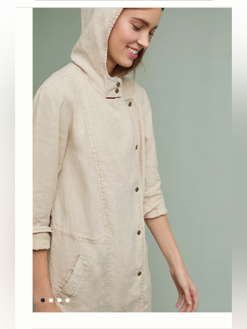 100% Linen Michael Stars Anorak Jacket